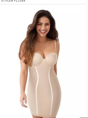 Maidenform 36C Women's Firm Control Strapless Convertible Full Slip 2304/FL2304